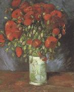 Vincent Van Gogh Vase wtih Red Poppies (nn040 France oil painting reproduction